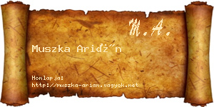 Muszka Arián névjegykártya